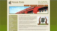 Desktop Screenshot of cedarparksurgerycenter.com