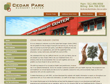 Tablet Screenshot of cedarparksurgerycenter.com